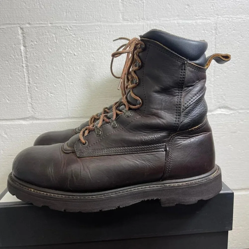 Red Wing 2264 Brown Leather Work‎ Steel Toe Boots Waterproof Lace Up Men's 13 EE